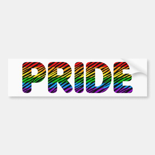 Corey Tiger 80er Retro Pride Rainbow Autoaufkleber (Vorne)