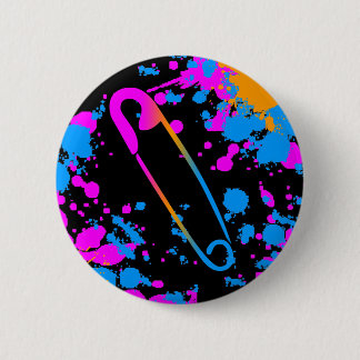 COREY TIGER 80er RETRO PUNK SICHERHEIT BUTTON SPRI