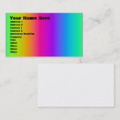 Corey Tiger 80er Retro Rainbow Blend Visitenkarte (Vorne/Hinten)