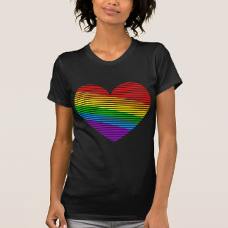 Corey Tiger 80er Retro Rainbow Strip T - Shirt