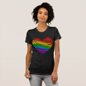 Corey Tiger 80er Retro Rainbow Strip T - Shirt (Vorne ganz)