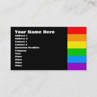 Corey Tiger 80er Retro Rainbow Visitenkarte