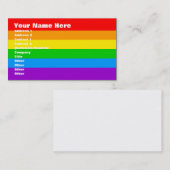 Corey Tiger 80er Retro Rainbow Visitenkarte (Vorne/Hinten)