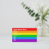 Corey Tiger 80er Retro Rainbow Visitenkarte (Stehend Vorderseite)