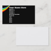 Corey Tiger 80er Retro Rainbow Visitenkarte (Vorne/Hinten)