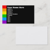 Corey Tiger 80er Retro Rainbow Visitenkarte (Vorne/Hinten)