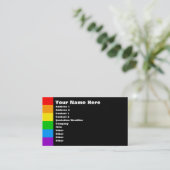 Corey Tiger 80er Retro Rainbow Visitenkarte (Stehend Vorderseite)