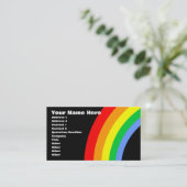 Corey Tiger 80er Retro Rainbow Visitenkarte (Stehend Vorderseite)