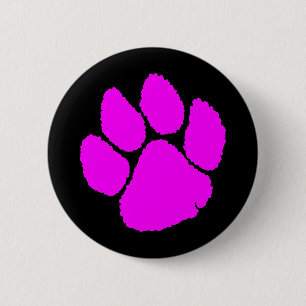 COREY TIGER '80er RETRO ROSA TIGER-KLAUE Button