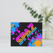 Corey Tiger 80er Retro SPAZ Postcard Postkarte (Stehend Vorderseite)