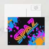Corey Tiger 80er Retro SPAZ Postcard Postkarte (Vorne/Hinten)