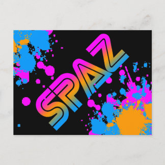Corey Tiger 80er Retro SPAZ Postcard Postkarte