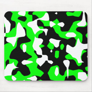 Corey Tiger 80er Retro-Tarnmuster Grün (Camo) Mousepad
