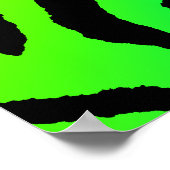 Corey Tiger 80er Retro Tiger Muster Poster (Ecke)