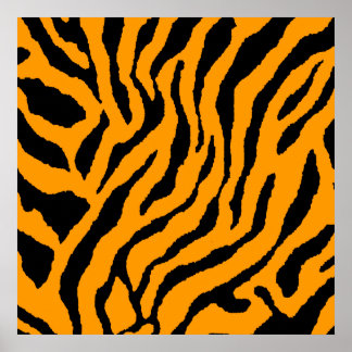 Corey Tiger 80er Retro Tiger Muster Poster