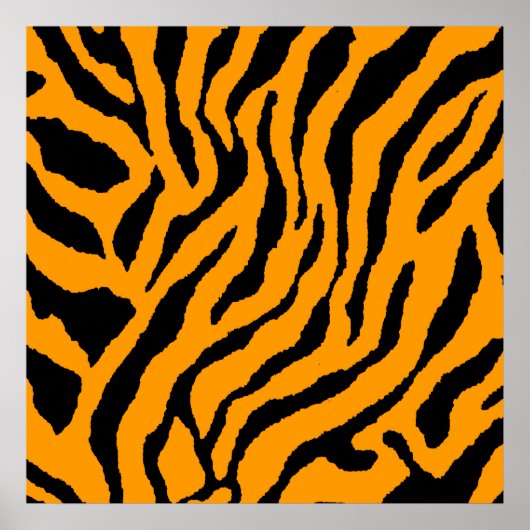Corey Tiger 80er Retro Tiger Muster Poster (Vorne)