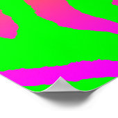 Corey Tiger 80er Retro Tiger Muster Poster (Ecke)