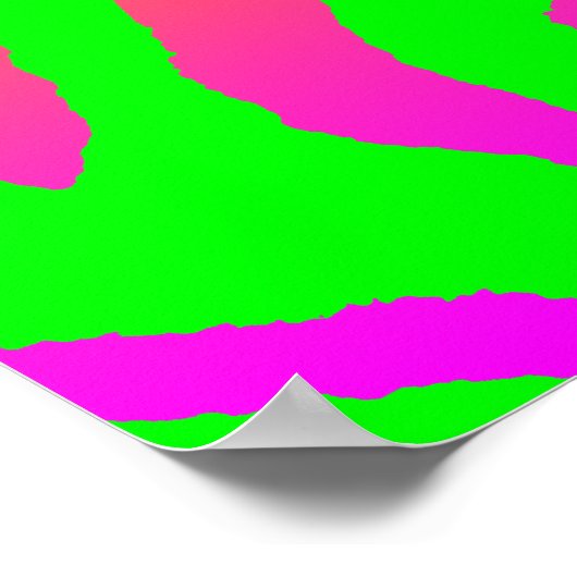 Corey Tiger 80er Retro Tiger Muster Poster (Ecke)