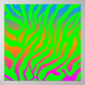 Corey Tiger 80er Retro Tiger Muster Poster (Vorne)