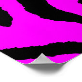 Corey Tiger 80er Retro Tiger Muster Poster (Ecke)