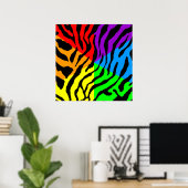 Corey Tiger 80er Retro Tiger Muster Poster (Heimbüro)