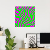 Corey Tiger 80er Retro Tiger Muster Poster (Heimbüro)