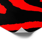 Corey Tiger 80er Retro Tiger Muster Poster (Ecke)