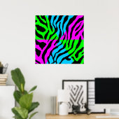 Corey Tiger 80er Retro Tiger Muster Poster (Heimbüro)