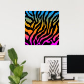 Corey Tiger 80er Retro Tiger Muster Poster (Heimbüro)