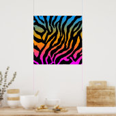 Corey Tiger 80er Retro Tiger Muster Poster (Küche)