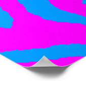 Corey Tiger 80er Retro Tiger Muster Poster (Ecke)