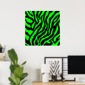 Corey Tiger 80er Retro Tiger Muster Poster (Heimbüro)