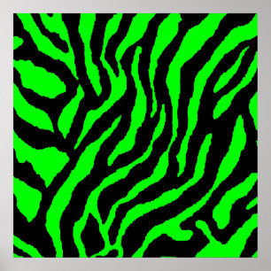 Corey Tiger 80er Retro Tiger Muster Poster