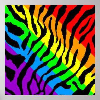 Corey Tiger 80er Retro Tiger Muster Poster