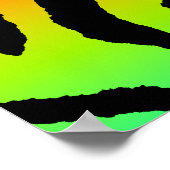 Corey Tiger 80er Retro Tiger Muster Poster (Ecke)