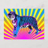 Corey Tiger 80er Retro Tiger Rising Sun Postkarte (Vorderseite)