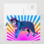 Corey Tiger 80er Retro Tiger Rising Sun Postkarte (Vorne/Hinten)
