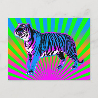 Corey Tiger 80er Retro Tiger Rising Sun Postkarte