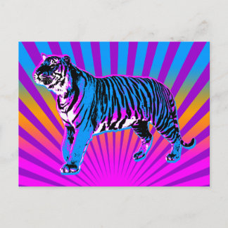 Corey Tiger 80er Retro Tiger Rising Sun Postkarte
