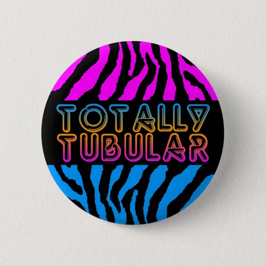 COREY TIGER 80er RETRO TOTAL TUBULAR TIGER STRIPE Button (Vorderseite)