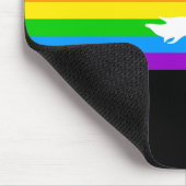 Corey Tiger 80er Retro Unicorn Rainbow Mousepad (Ecke)
