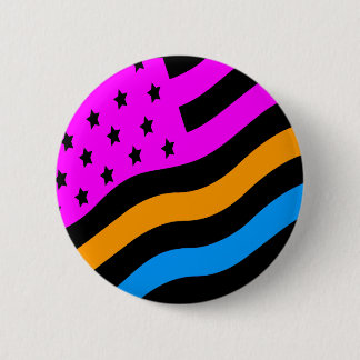 COREY TIGER 80er RETRO USA FLAG MULTI FARBSCHWARZ Button