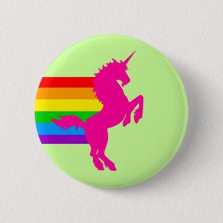 Corey Tiger 80er Retro Vintag Rainbow Unicorn Button