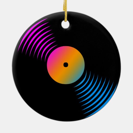 Corey Tiger 80er Retro Vinyl Record Ornament (Hinten)