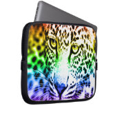 Corey Tiger 80er Snow Leopard (Regenbogen) Laptopschutzhülle (Vorne Rechts)