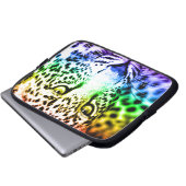 Corey Tiger 80er Snow Leopard (Regenbogen) Laptopschutzhülle (Vorne Knopf)