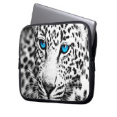 Corey Tiger 80er Snow Leopard (Weiß) Laptopschutzhülle (Vorderseite Links)