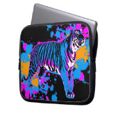 Corey Tiger 80er Spritzer Paint Tiger Cat Laptopschutzhülle (Vorderseite Links)