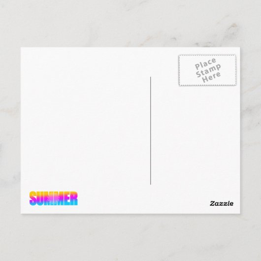 Corey Tiger 80er Summer Sun Postkarte (Rückseite)