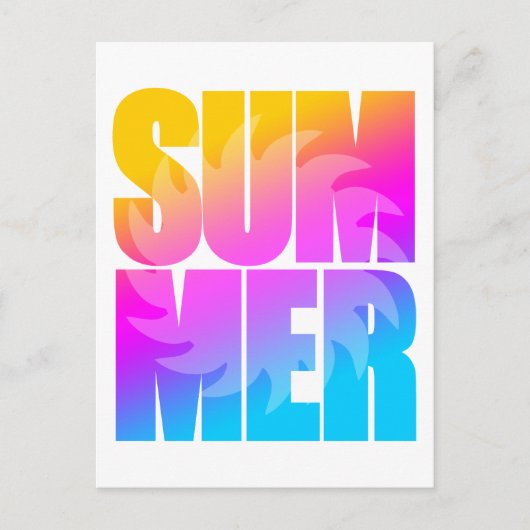 Corey Tiger 80er Summer Sun Postkarte (Vorderseite)